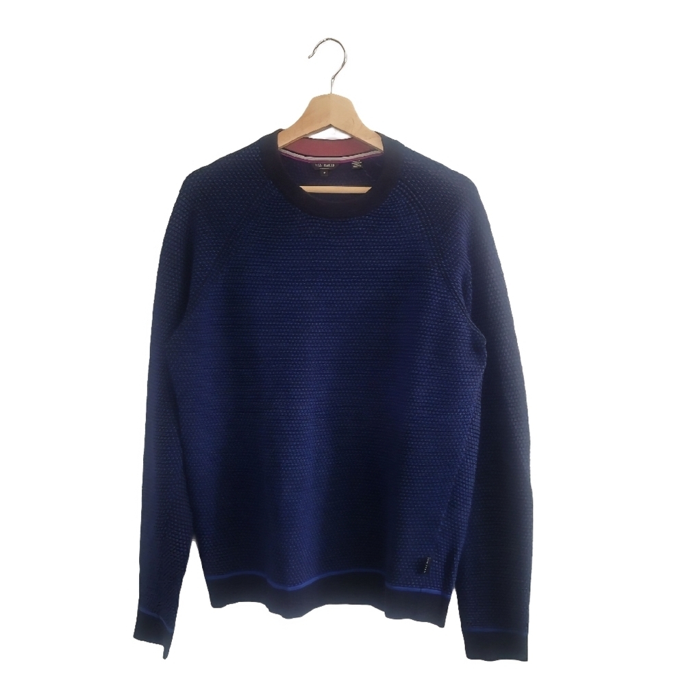 TED BAKER London Cancru Textured Knit Size 4 Crewneck Sweater Smart Casual - Picture 2 of 10